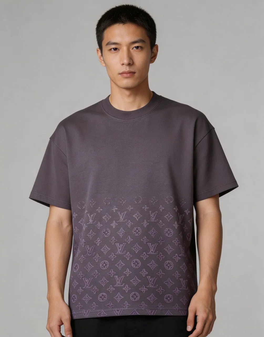 Louis Vuitton/Louis Vuitton 26ss hem presbyopia burnt short sleeves